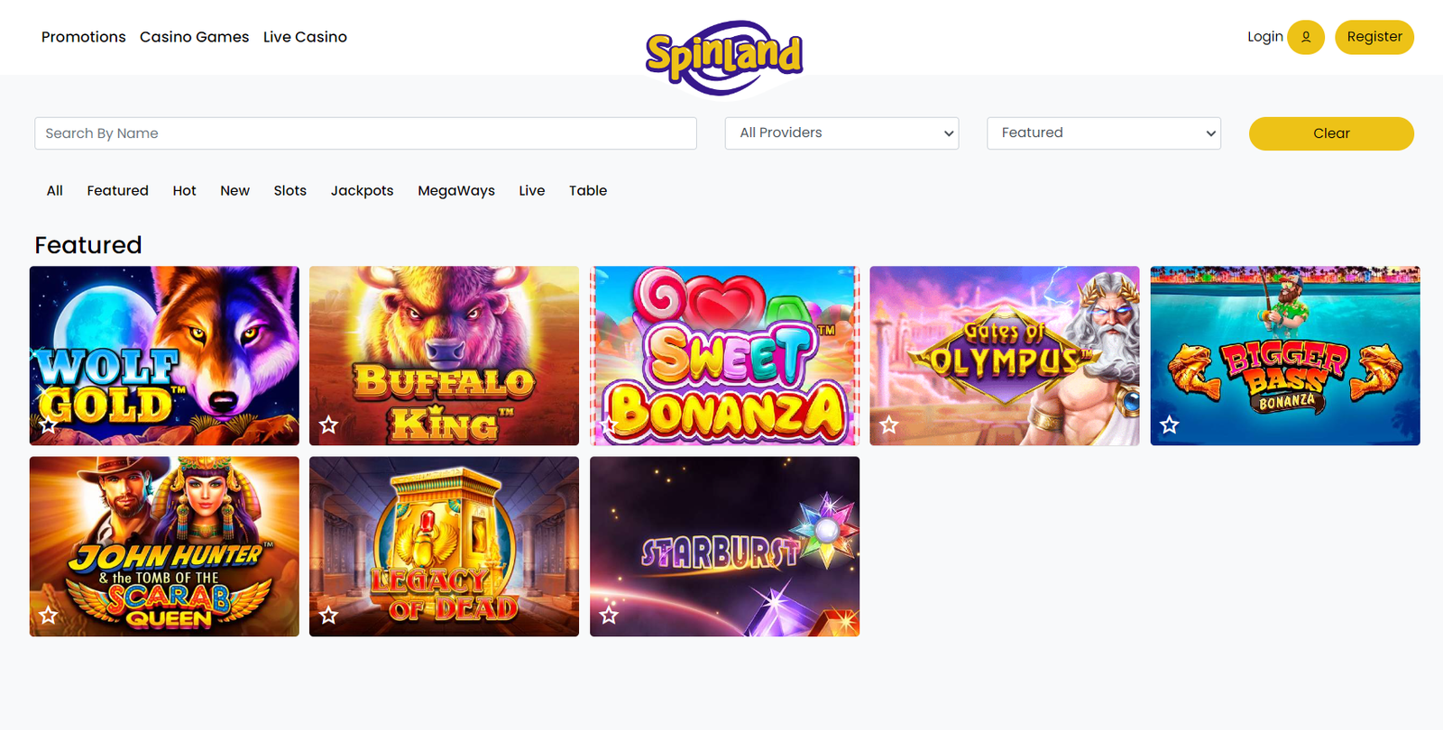 The Best Slots on SpinLand Casino