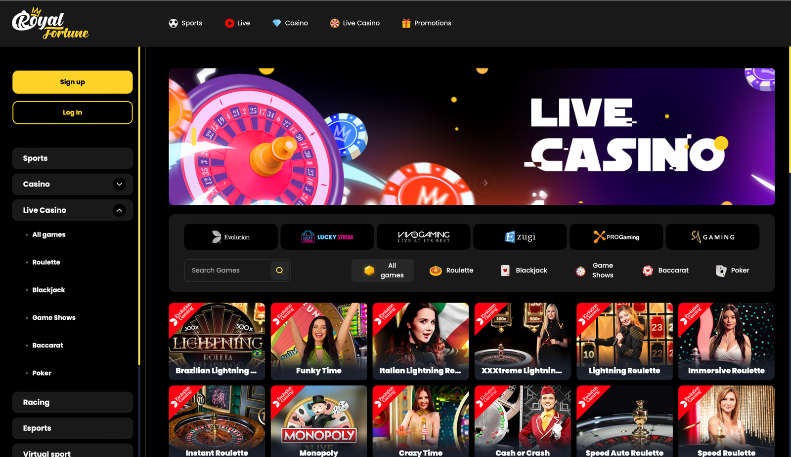 Live Casino Games