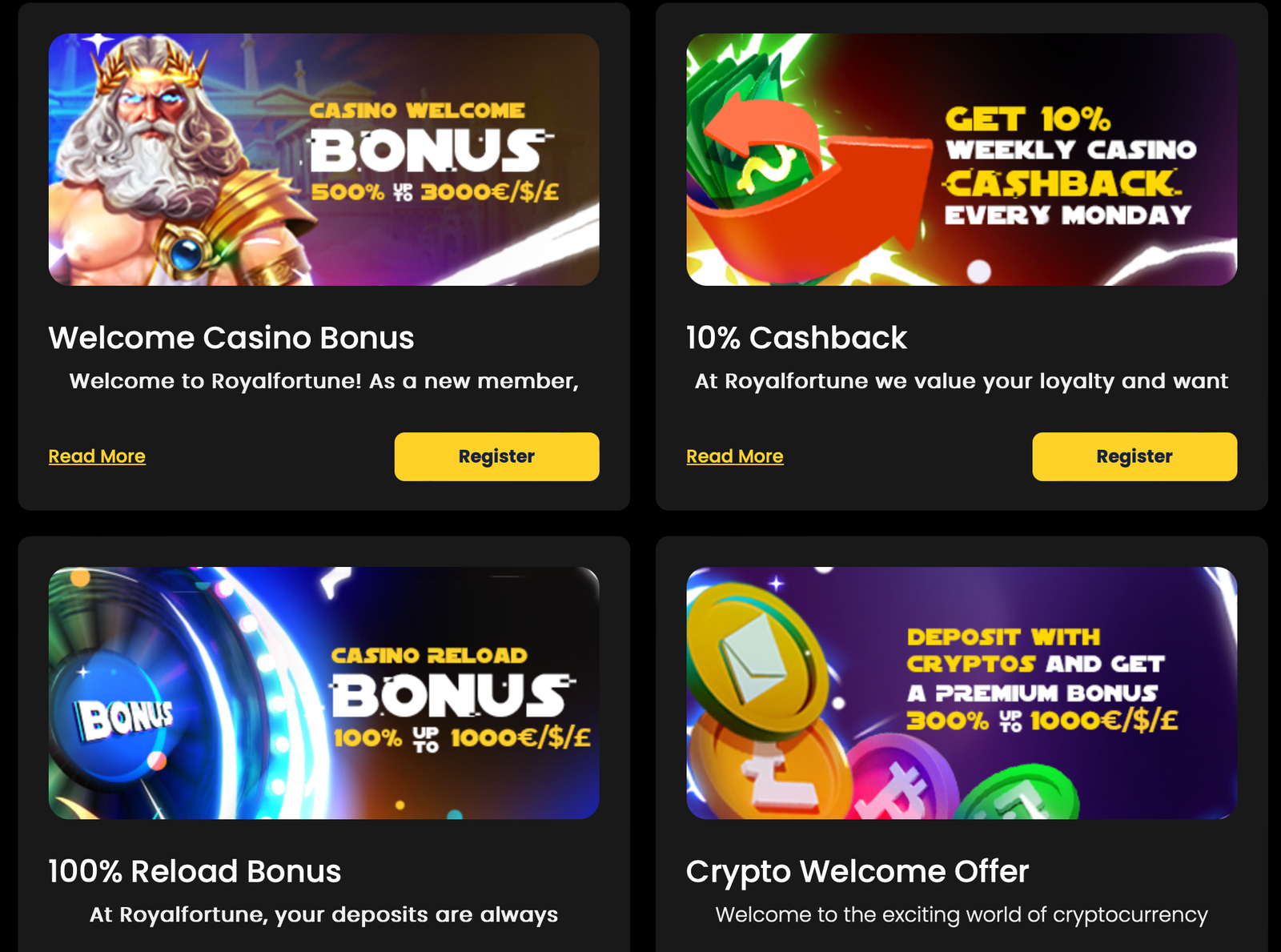 Promotions & Welcome Bonuses available at a non gamstop casino site