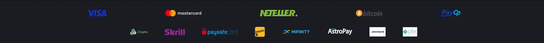 Payment methods of this Casino
