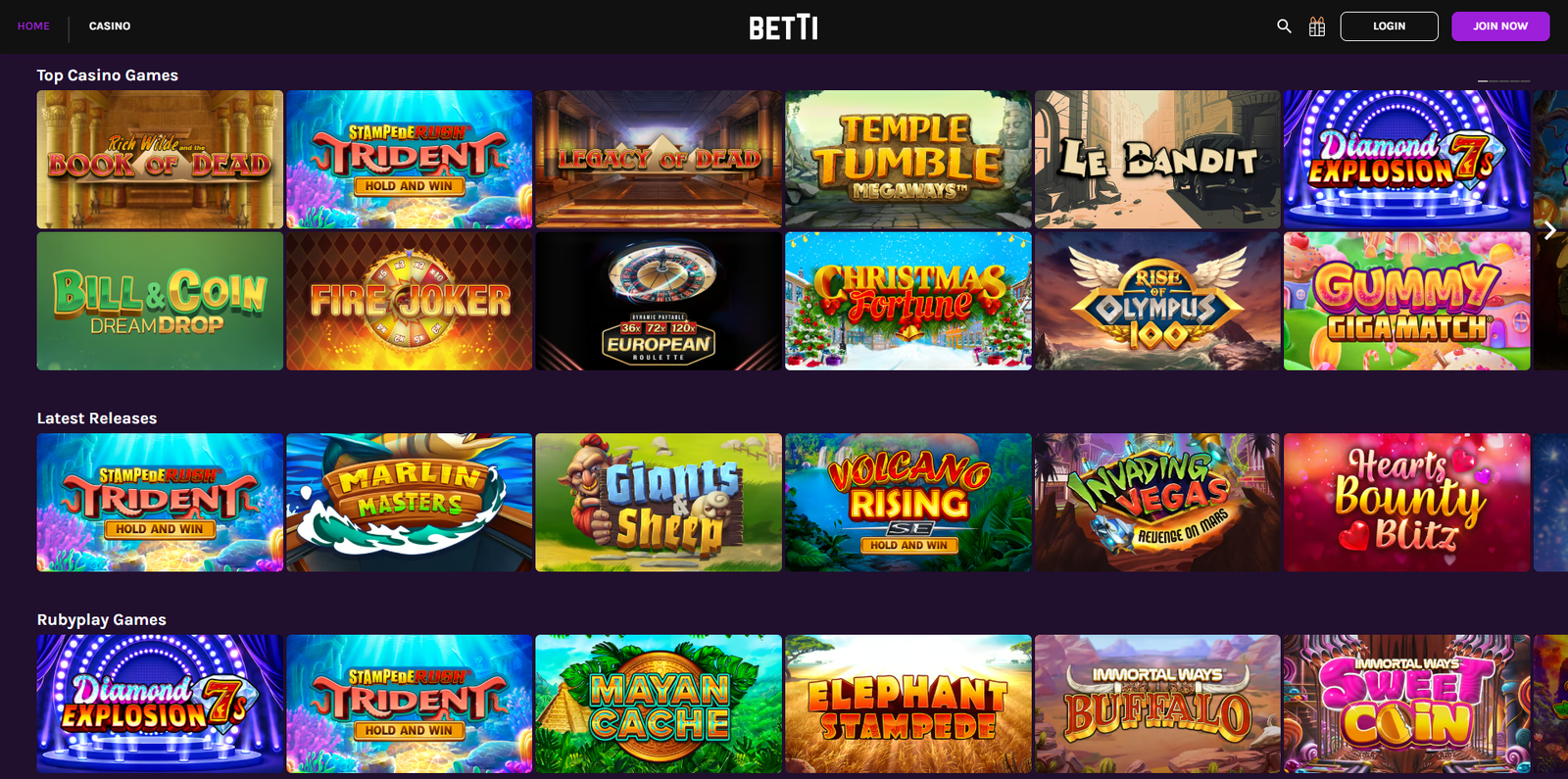 Casino Slots on Betti Casino