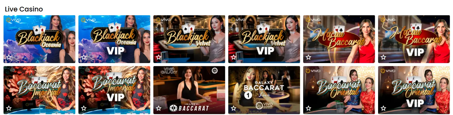 Live casino of this brand