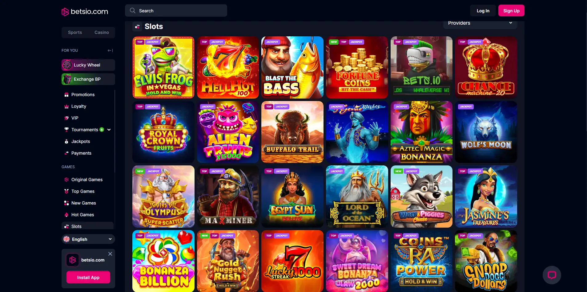 Slot selection of this brand