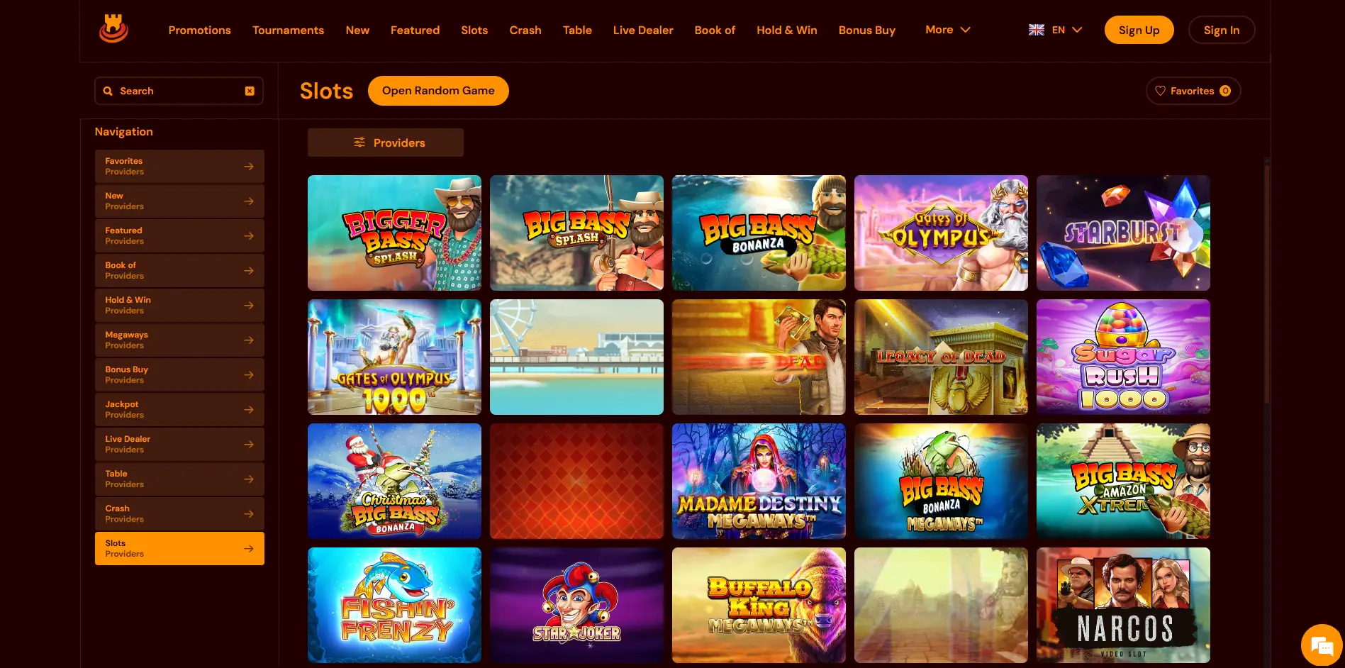 Game Selection of SpinCastle