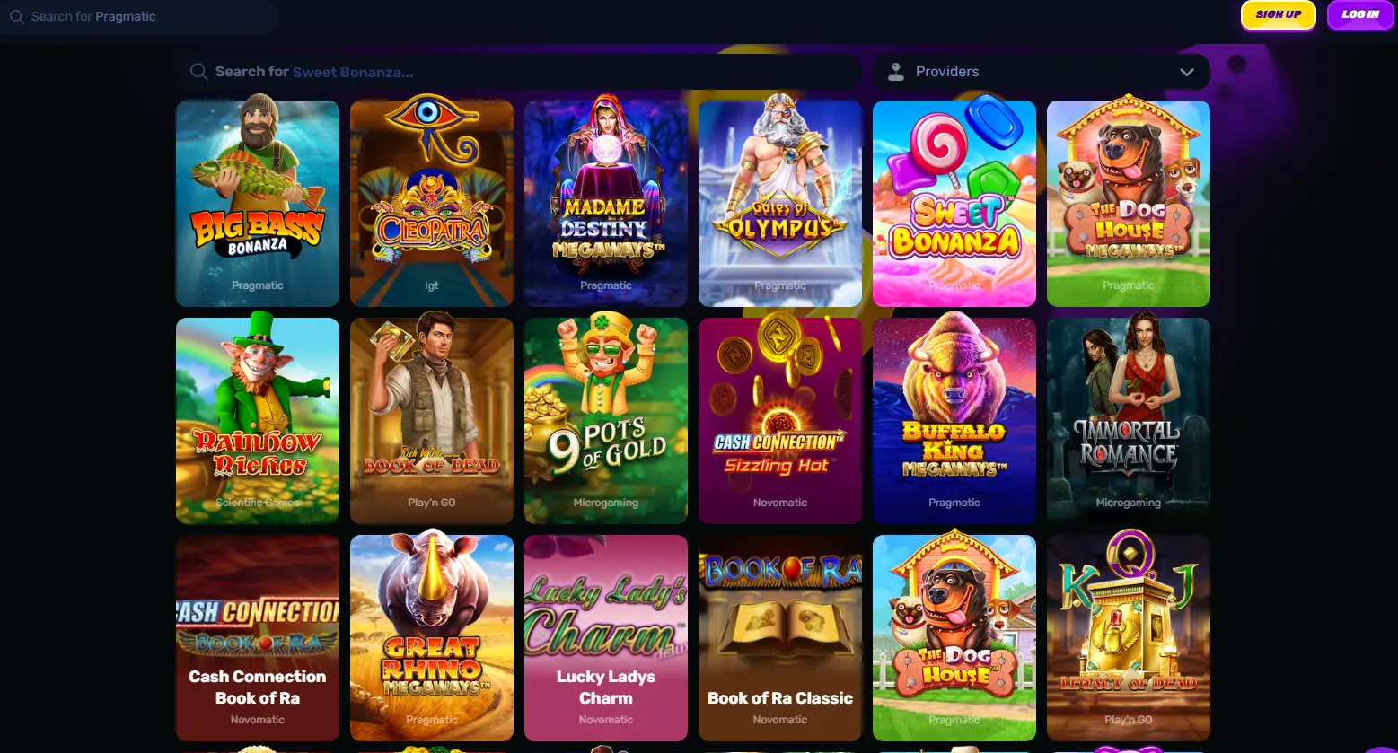 Slot Games available at this fresh non gamstop casino