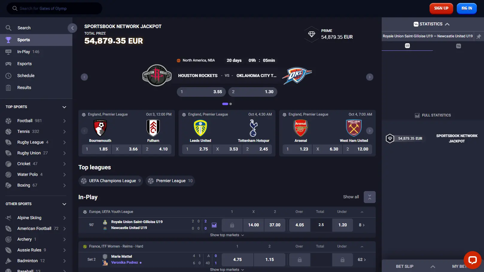 Dracula Casino sportsbook with football, tennis, cricket, boxing and live betting markets – betting site not on GamStop for UK players