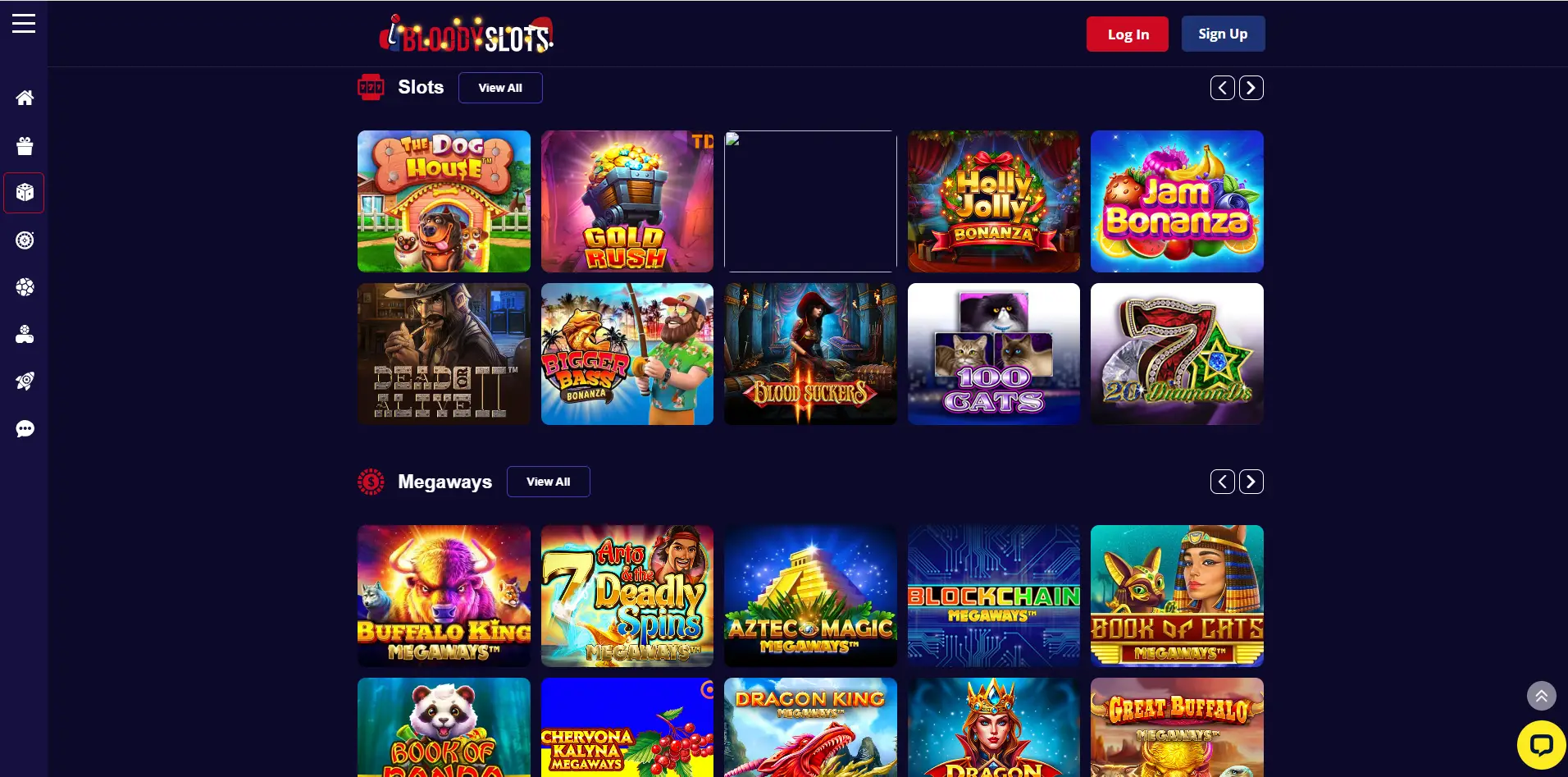 Slot Selection of BloodySlots Casino