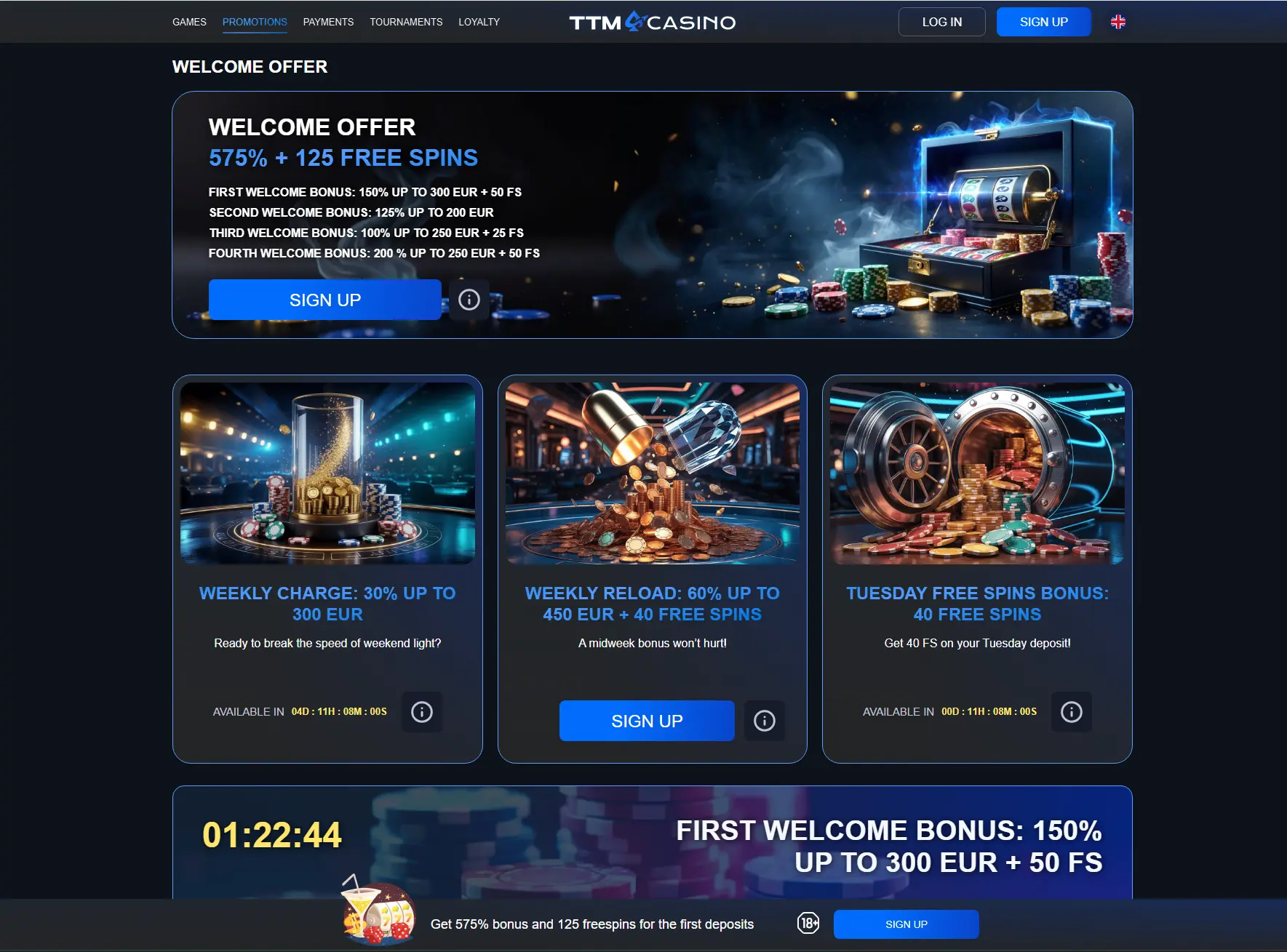 Promotions of TTM Casino